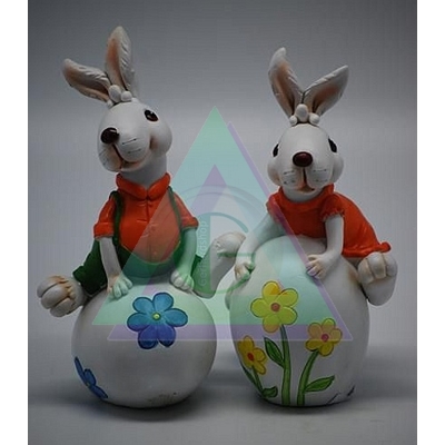 Veľkonočná dekorácia zajac s vajíčkom a iné Jarné ozdoby